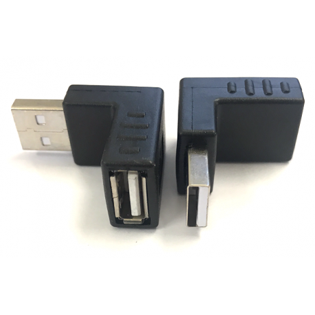 L-Form Adapter USB Connecter for Laptop PC in Schwarz