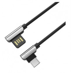 HOCO U42 USB Cable - L shape Type C in Schwarz 120cm