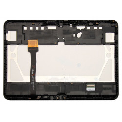 OEM LCD Display Screen Replacement mit Rahmen für Samsung Tab 4 10.1 in Schwarz