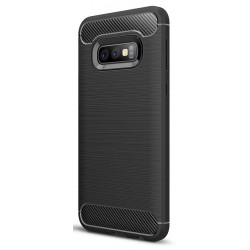 Carbon Etui Case für Samsung S10e in Schwarz