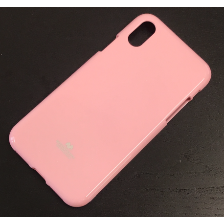 Gummihülle für iPhone X in Hell Pink