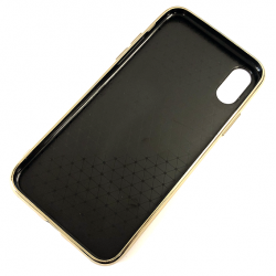 Electroplated Mirror Glass Case for iPhone X/XS in Schwarz
