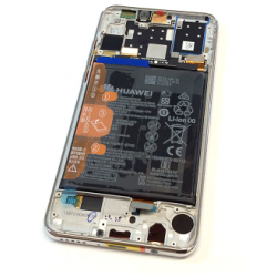 02352RQC Original Display Lcd mit Rahmen und Akku für Huawei P30 Lite in Weiss