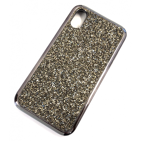 Sparkling Glitter Etui für iPhone X/XS in Grau