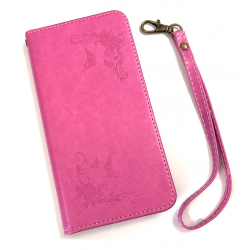 Schutzhülle, Etui für iPhone X/XS Flower Sewingin Hell Pink