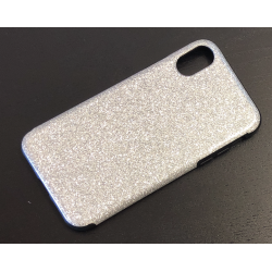 Shine Case für iPhone X-XS in Silber Glitter