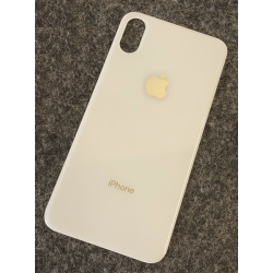 Backcover Glas with Big Kamera Hole für iPhone XS Weiss