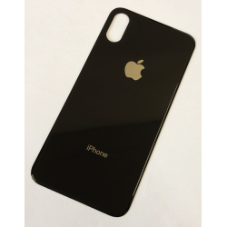 Back Cover Glass with Big Camera Hole for iPhone XS Schwarz