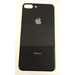 Back Cover Glass with Big Camera Hole for iPhone 8 Plus Schwarz