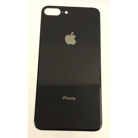 Back Cover Glass with Big Camera Hole for iPhone 8 Plus Schwarz