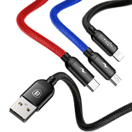 CAMLT-BSY01 Baseus 3 in 1 Cable Multicolour