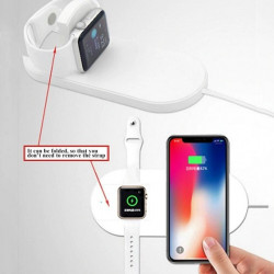 2in1 Mini Airpower Wireless Charcher in Weiss