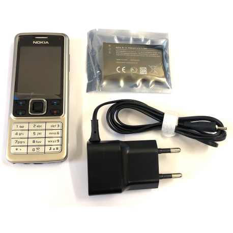 Silber NOKIA 6300 Komplett Handy mit Ladegeräte