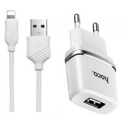 HOCO C11 Smart USB Charger mit Lightning Kabel in Weiss