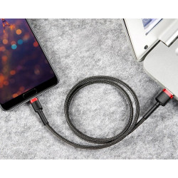3m Baseus Cafule Cable USB Type C in Schwarz/Rot