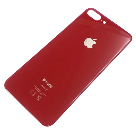 Back Cover Glass with Big Camera Hole for iPhone 8 Plus in Rot