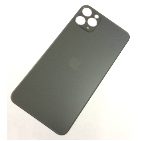 Back Cover Glass with Big Camera Hole for iPhone 11 Pro Max in Schwarz