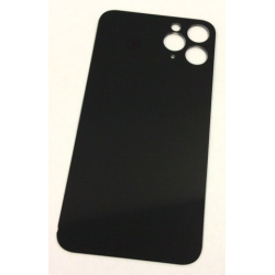 Back Cover Glass with Big Camera Hole for iPhone 11 Pro in Schwarz