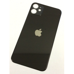 Back Cover Glass with Big Camera Hole for iPhone 11 in Schwarz