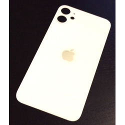 Back Cover Glass with Big Camera Hole for iPhone 11 in Weiss