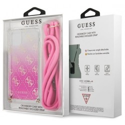 Original Guess Etui with Strap for iPhone 11 Pro Max in Pink