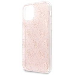 Original Guess Glitter Etui für iPhone 11 Pro Max in Hell Pink