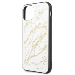 Original Guess Case Glitter Marble in iPhone 11 in Weiss