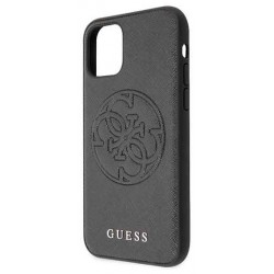 Original Guess Saffiano Case für iPhone 11 Pro in Schwarz