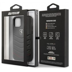 Original Ferrari Leather Case für iPhone 11 in Schwarz