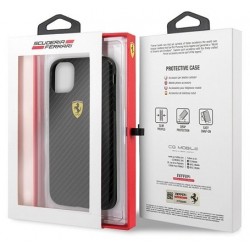 Original Ferrari Carbon Effect Case für iPhone 11 Pro in Schwarz