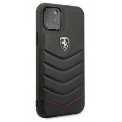 Original Ferrari Leather Case für iPhone 11 Pro in Schwarz