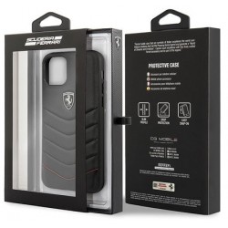 Original Ferrari Leather Case für iPhone 11 Pro in Schwarz