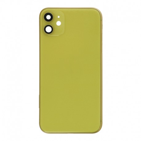 Akkudeckel backcover und Rahmen Gehäuse mit Kamerlinse und Seitentasten + SIM Card halter für iPhone 11 USA Version gelb OEM