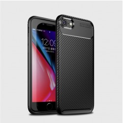 Carbon Fiber, Kohlefaser Textur Stossfest Cover für iPhone iPhone 7/8/SE (2020) schwarz