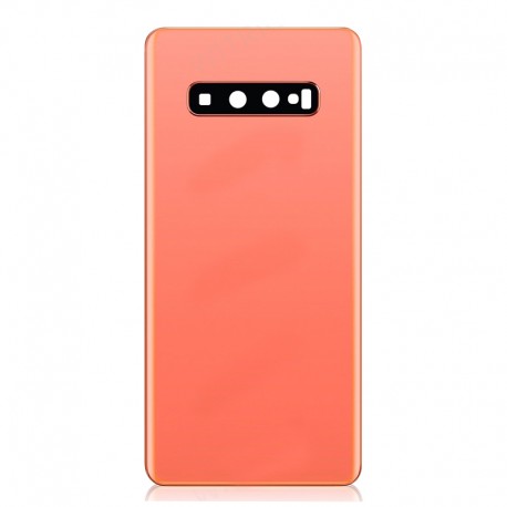 Akku Deckel mit Kleber und Kameralinse für Samsung Galaxy S10 Plus in Pink OEM