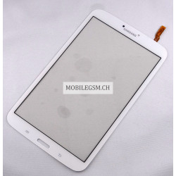 Glas / Touch Panel für Samsung Galaxy Tab 3 8.0 SM-T310 Weiss (ohne Loch für Hörer)