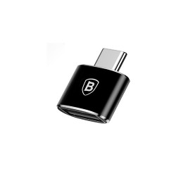 Baseus mini USB Female To Type-C Male Adapter Converter in schwarz