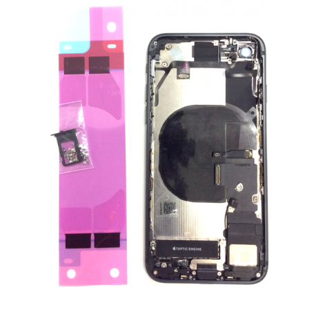 Backcover Akkudeckel mit Kleinteile für iPhone SE 2020 in Schwarz