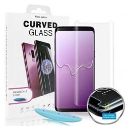 Panzerglas mit abgerundete Kanten inkl. UV Flüssigkeit und UV Lampe für Samsung Galaxy S20
