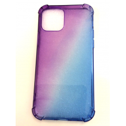 Anti-Shock Silikon Hülle mit Farbverlauf Violett / Blau für iPhone 12 Mini