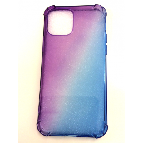 Anti-Shock Silikon Hülle mit Farbverlauf Violett / Blau für iPhone 12 Mini