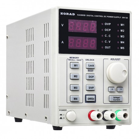 Korad ka3005d 220v 5a 150w Präzise einstellbare Gleichstromversorgung DC-Digitalsteuerung mit Messleitungen - EU-Stecker