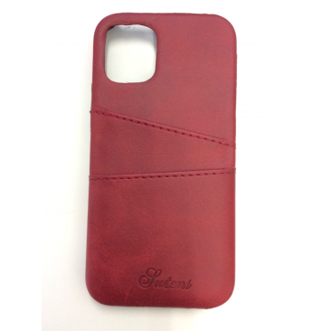 Kunstleder Hülle für iPhone 12 Mini in Rot