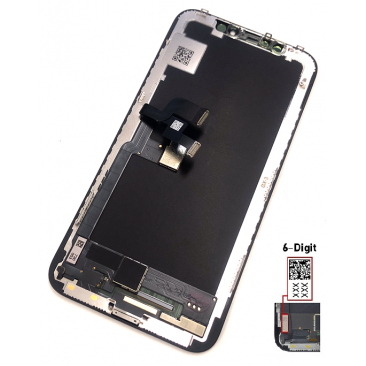 6 Digit Display LCD für iPhone X in Schwarz