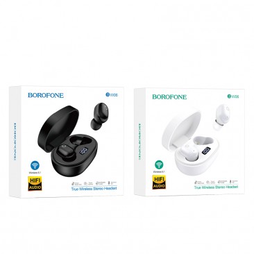 Borofone BW06 Manner True Wireless Bluetooth earphone in Schwarz