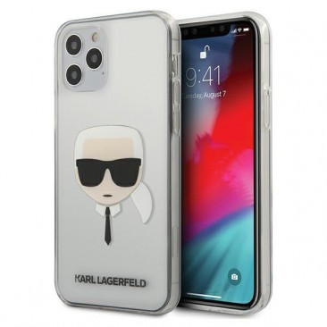Etui Karl Lagerfeld KLHCP12MKTR iPhone 12 Pro / iPhone 12 Hardcase Transparent Karl`s Head