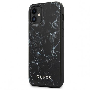 Etui Guess GUHCP12SPCUMABK iPhone 12 mini schwarz / schwarzes Hardcase Marble Guess / GUE000886