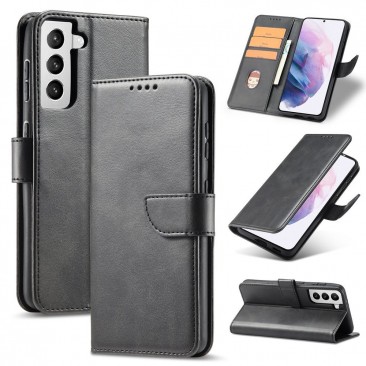Etui Magnet Case booktype case schutzhülle aufklappbare hülle für Samsung Galaxy S21+ 5G (S21 Plus 5G) schwarz