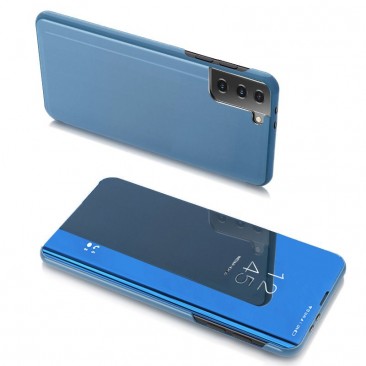 Etui Clear View Case Cover für Samsung Galaxy S21 5G blau
