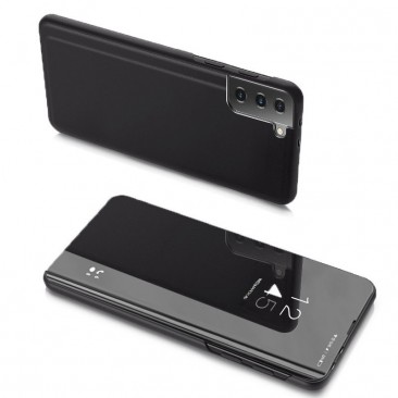 Etui Clear View Case Cover für Samsung Galaxy S21+ 5G (S21 Plus 5G) schwarz